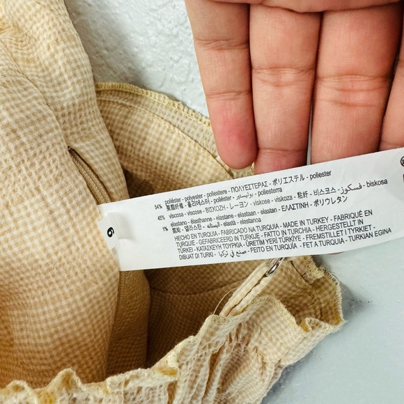 ZARA BUSTIER CROP TOP BLOGGERS FAV RUCHED BEIGE - Picture 7 of 7